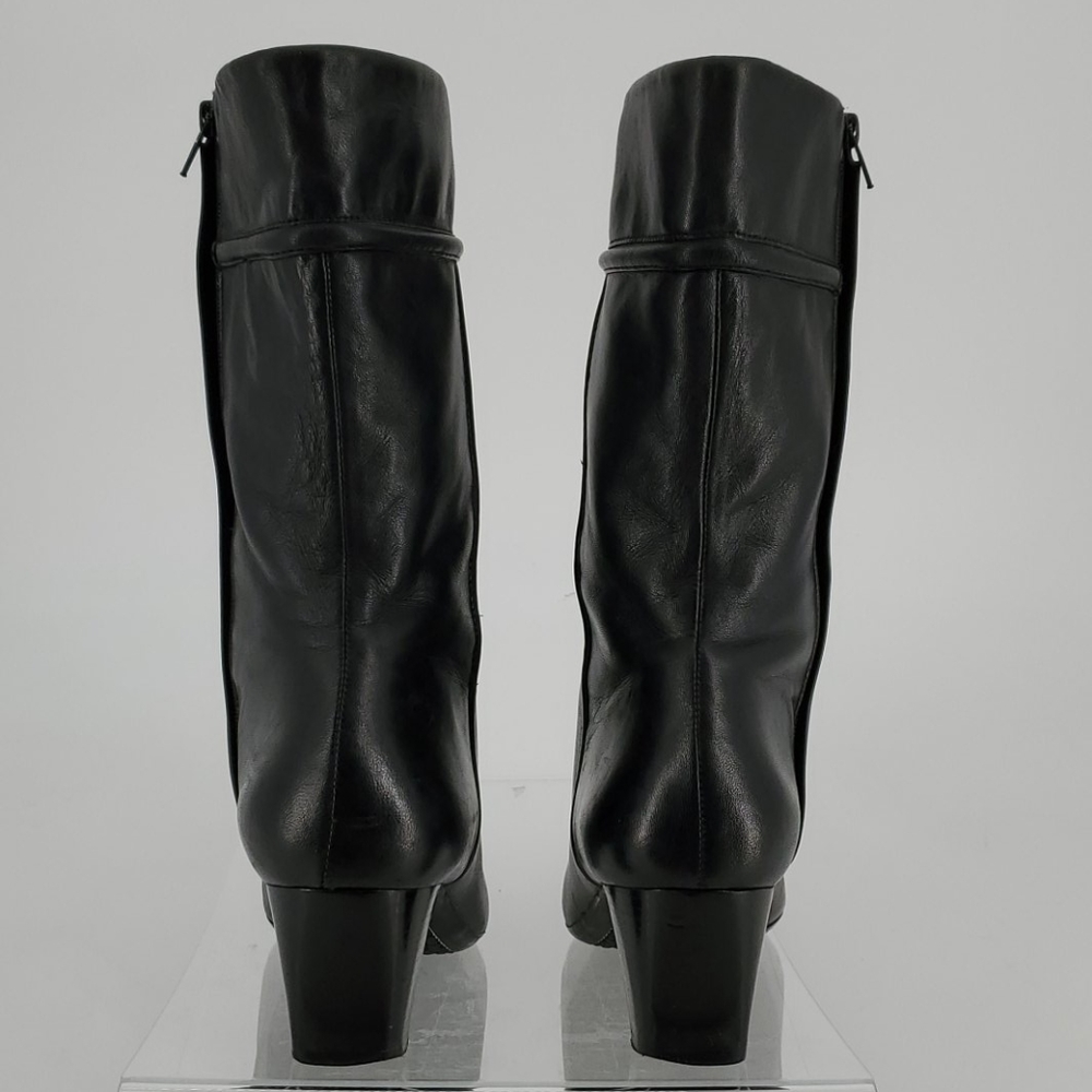 Cole Haan Black Leather Calf Boots Size 10 - Picture 5 of 13